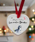 Love and a Sprocker Black & White Ceramic Heart